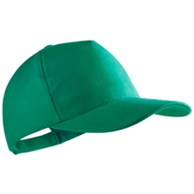 Gorra 5 paneles peñas color verde grabada | gorras